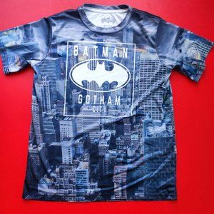 Batman Gotham City graphic design grey T-shirt boy's size L